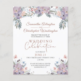 Lámina Invitación a la celebración de Bodas florales de p