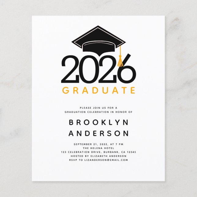 Lámina Invitación a la celebración de la graduación del t (Anverso)