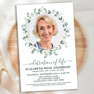 Lámina Invitación A La Celebración De La Vida De La Foto 