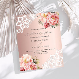 Lámina Invitación a la celebración de una boda floral de 