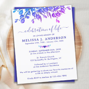 Lámina Invitación A La Celebración Púrpura Del Eucalipto