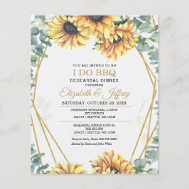 Lámina Invitación a la cena con ensayo de girasoles de pr