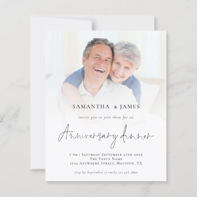 Lámina Invitación a la cena de aniversario de guión gráfi (Anverso)