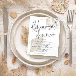 Lámina Invitación a la cena de Boda de Boho Pampas de pre