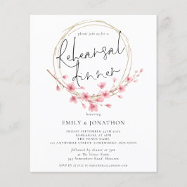 Lámina Invitación a la cena de Boda de Budget Florals