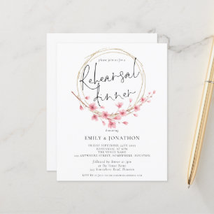 Lámina Invitación a la cena de Boda de Budget Florals