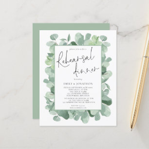 Lámina Invitación a la cena de Boda de follaje presupuest
