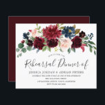 Lámina Invitación a la cena de Boda de Rubor en Borgoña<br><div class="desc">Invitación a la cena Boda de Rubor en Borgoña Una alternativa más barata que una invitación estándar.</div>