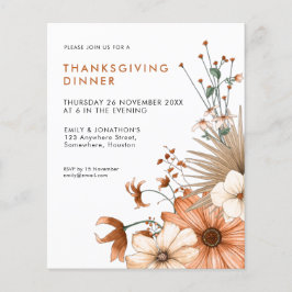 Lámina Invitación a la cena de Día de Acción de Gracias p