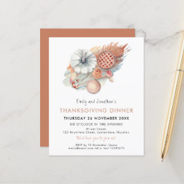 Lámina Invitación a la cena de Día de Acción de Gracias p