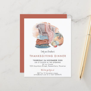 Lámina Invitación a la cena de día de gracias en casa con