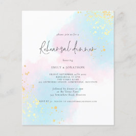 Lámina Invitación a la cena de ensayo de acuarela de pres