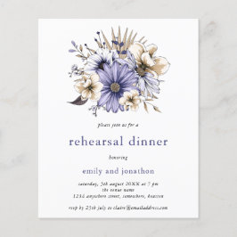 Lámina Invitación a la cena de ensayo de Budget Lilac Flo