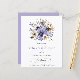 Lámina Invitación a la cena de ensayo de Budget Lilac Flo