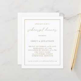 Lámina Invitación a la cena de ensayo de oro de Champagne