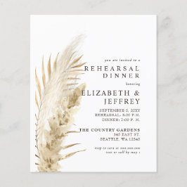 Lámina Invitación a la cena de ensayo de pampas rusticas