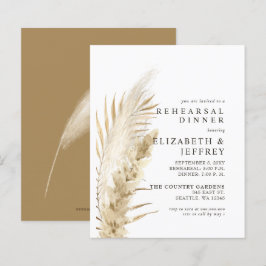 Lámina Invitación a la cena de ensayo de pampas rusticas