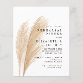 Lámina Invitación a la cena de ensayo de pampas rusticas