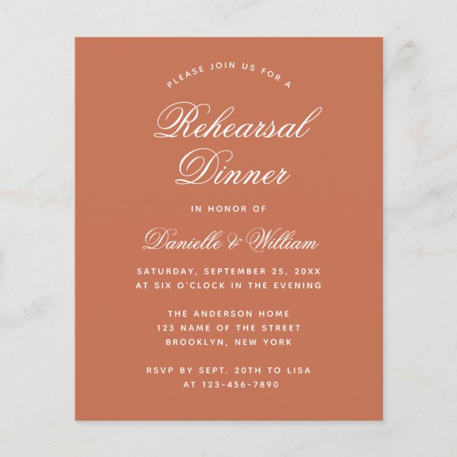 Lámina Invitación a la cena de ensayo de presupuesto de T (Anverso)