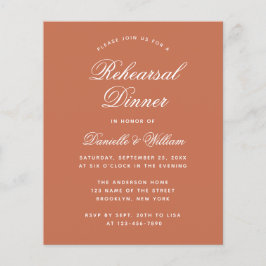 Lámina Invitación a la cena de ensayo de presupuesto de T