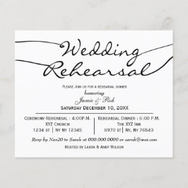 Lámina Invitación a la cena de ensayo simple y moderno de