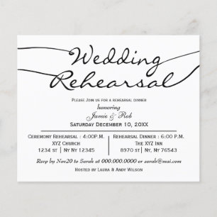 Lámina Invitación a la cena de ensayo simple y moderno de