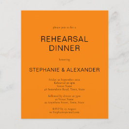 Lámina Invitación a la cena de Naranja de otoño de presup