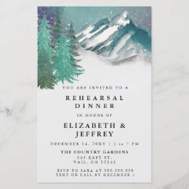 Lámina Invitación a la cena de Pine de Montañas Presupues