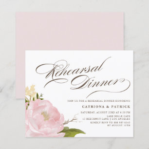 Lámina Invitación a la cena de Rubor Pink Peony