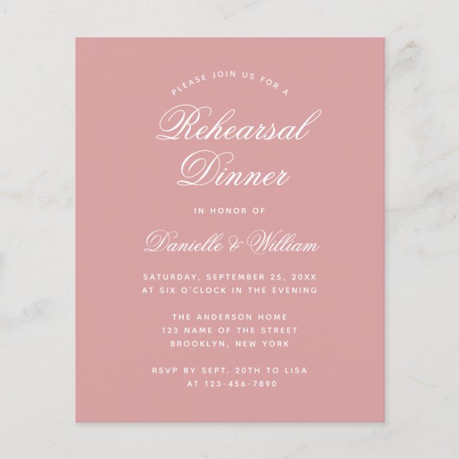 Lámina Invitación a la cena de un ensayo de presupuesto R (Anverso)