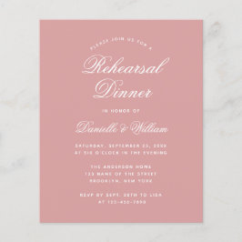 Lámina Invitación a la cena de un ensayo de presupuesto R