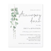 Invitación a la cena del aniversario del guión del