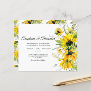 Lámina Invitación a la ceremonia de boda con presupuesto 