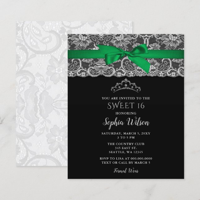 Lámina Invitación a la Cinta Verde Presupuestaria Dulce 1 (Anverso / Reverso)