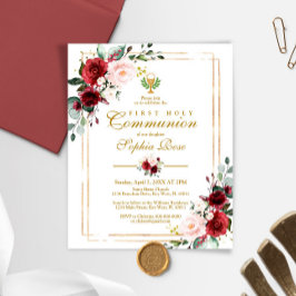 Lámina Invitación a la comunidad de Budget Marsala & Gold