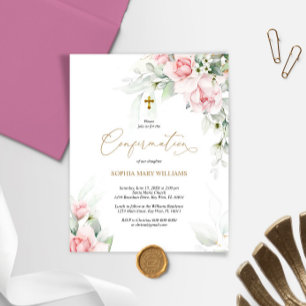 Lámina Invitación a la confirmación de Rubor y Eucalyptus