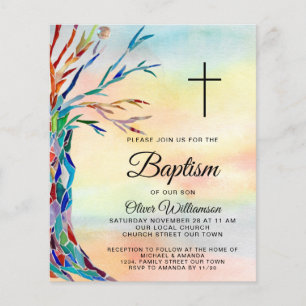 Lámina Invitación a la cristiandad del bautismo de la fam