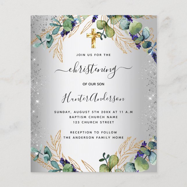 Lámina Invitación a la cristiandad del eucalipto plateado (Anverso)