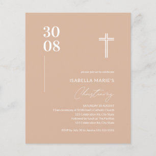 Lámina Invitación a la cristiandad Minimalista rosada de