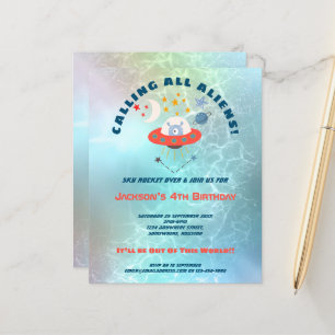 Lámina Invitación a la cuarta fiesta de cumpleaños de Ali