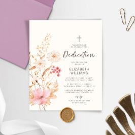 Lámina Invitación a la dedicación de jardín de flores sil