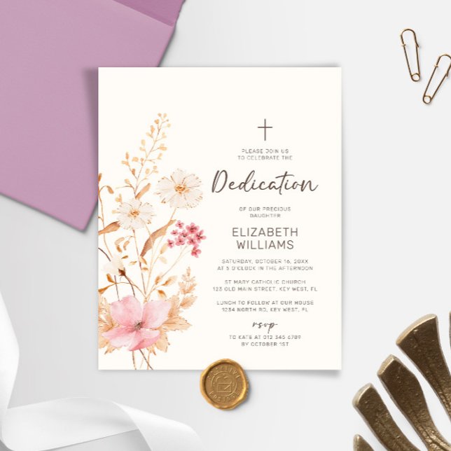 Lámina Invitación a la dedicación de jardín de flores sil (Subido por el creador)