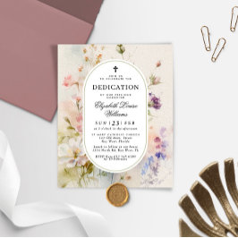 Lámina Invitación a la dedicción de flores silvestres rus
