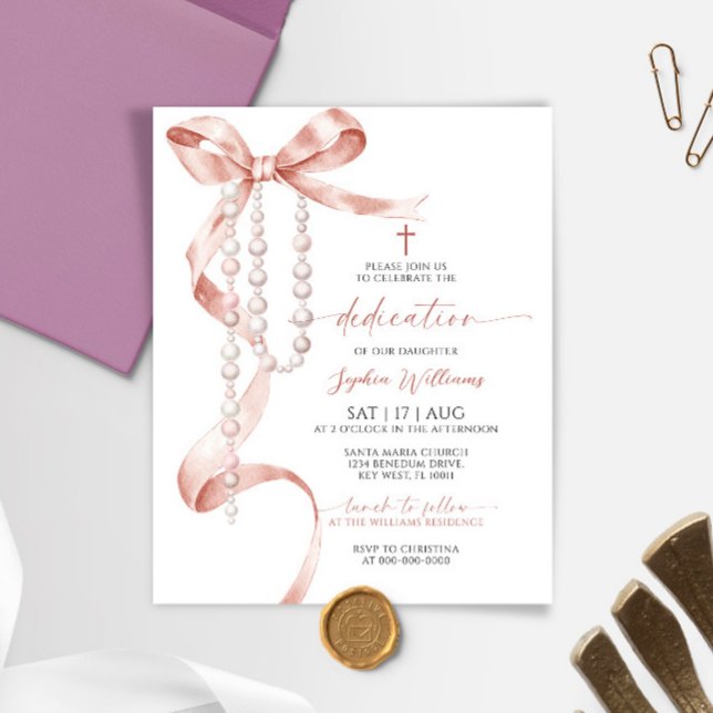 Lámina Invitación a la dedicción Mocha Bow & Rosary (Subido por el creador)