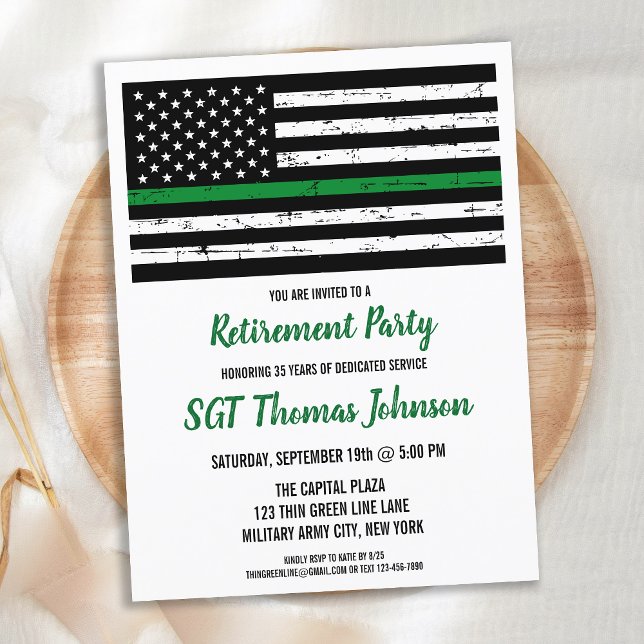 Lámina Invitación a la delgada línea verde del retiro mil (Subido por el creador)