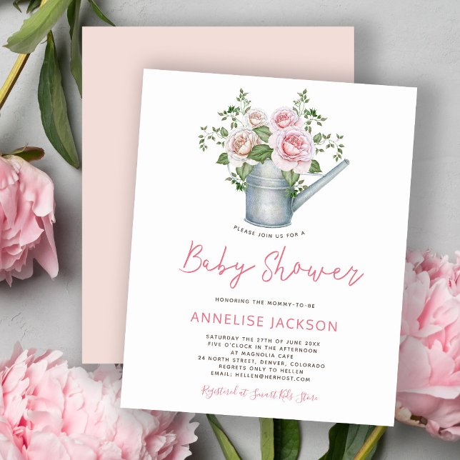 Lámina Invitación a la ducha BUDGET de bebé de flores rus (Subido por el creador)