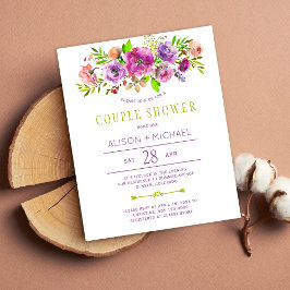 Lámina Invitación a la ducha de boda floral de presupuest