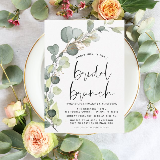 Lámina Invitación a la ducha de brunch de novia de eucali (Subido por el creador)