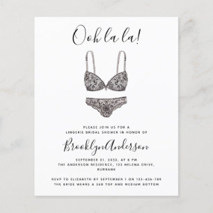 Lámina Invitación a la ducha de BUDGET Ooh La Lingerie