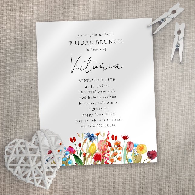 Lámina Invitación a la ducha de flores salvajes (Subido por el creador)